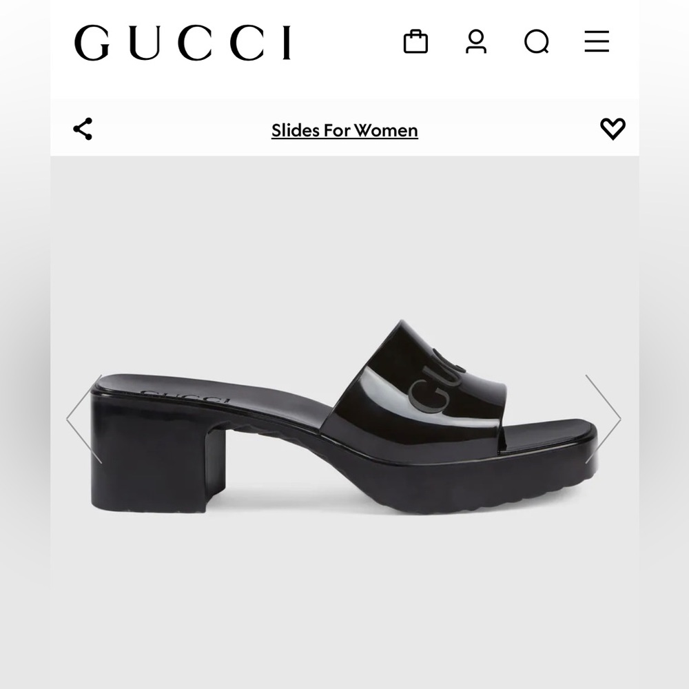 GUCCI WOMEN'S RUBBER SLIDE SANDAL